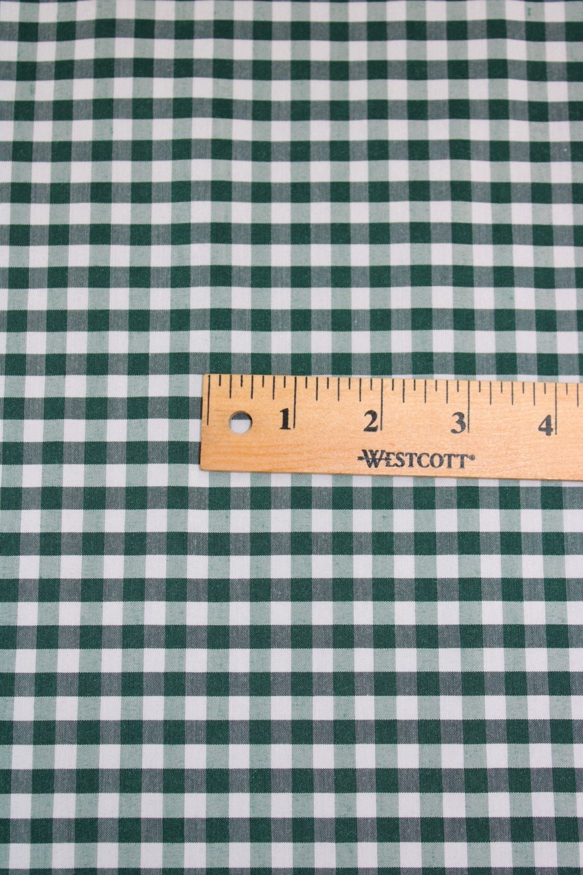 1/8 Hunter Green Gingham Checkered Poly Cotton Fabric - Hunter Green Gingham Checkered, 58/59" Width (1 Yard)