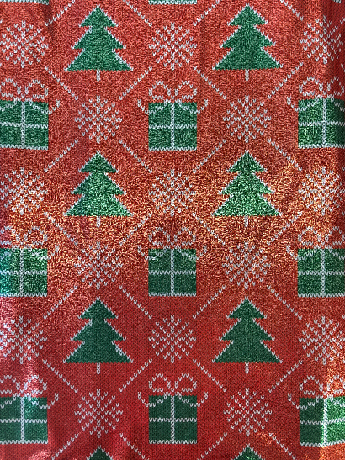 1 Yard Christmas Print Mystique Spandex Fabric 60 Inches Wide 4 Way Stretch for Costumes and Dancewear 60" Width
