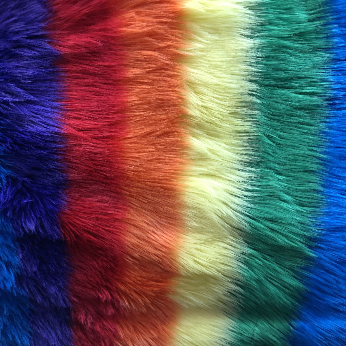 1 Yard Striking Striped Long Pile Faux Fur Fabric 58"/60" Width