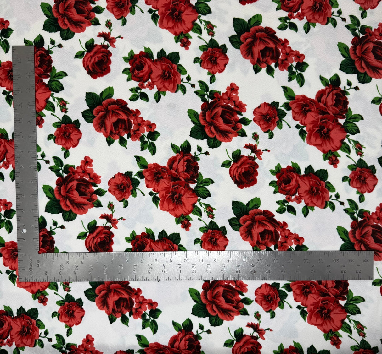 1 yard Liverpool knit floral print fabric with stretch for dresses skirts tops and blouses 60 inches