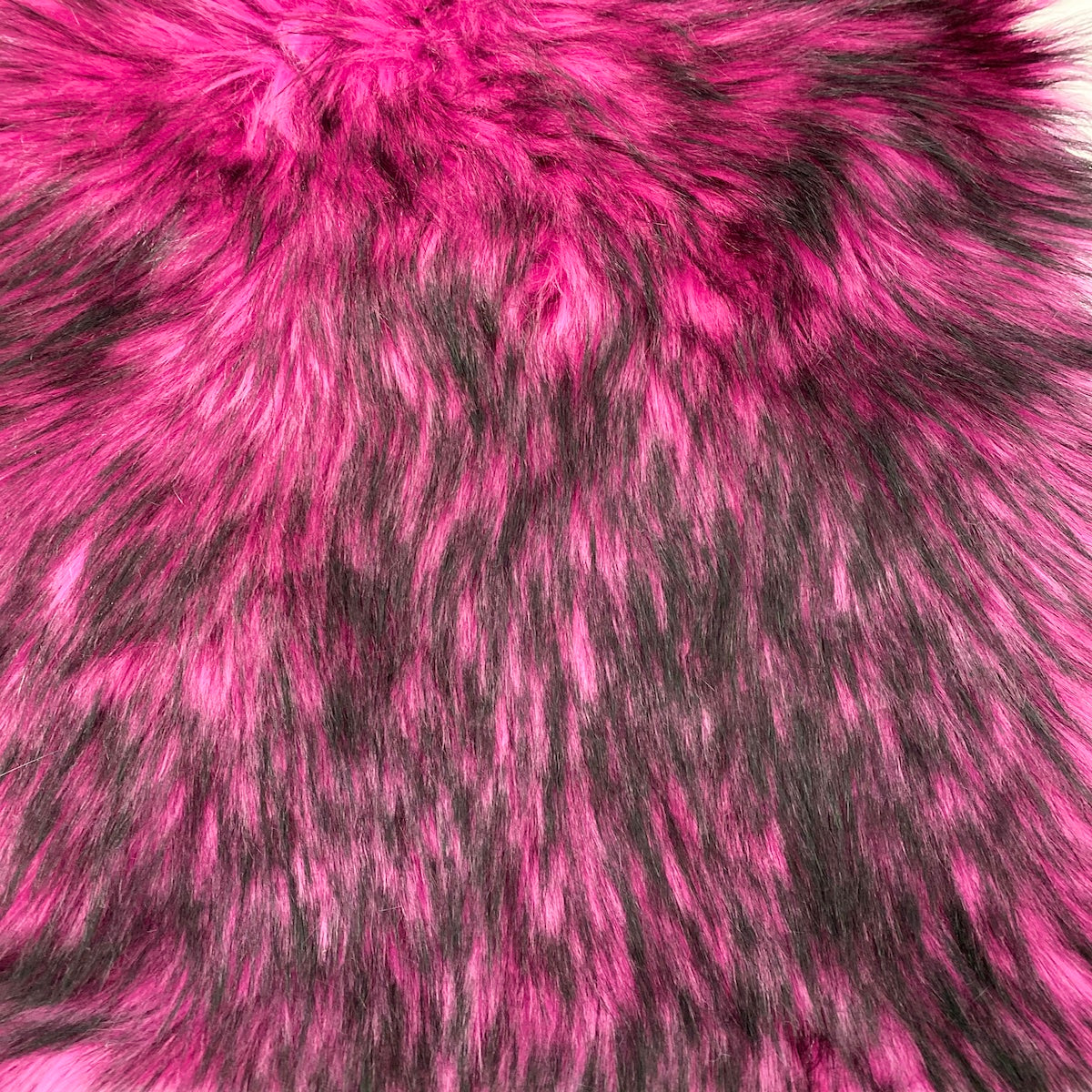 1 Yard Husky Print Long Pile Shaggy Faux Fur Fabric 60" Width