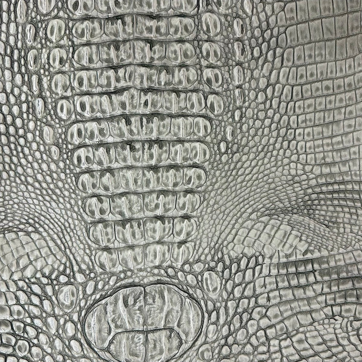 1 Yard Mugger Two Tone Gator Faux Leather Vinyl Fabric