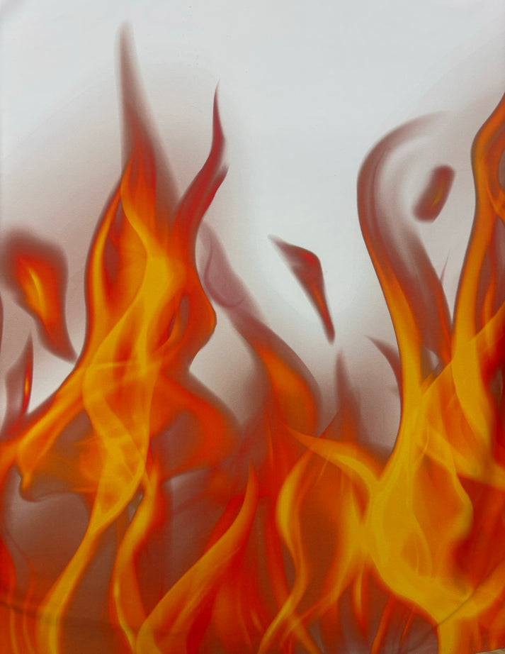 1 Yard Flame Print Spandex Fabric 58/60 Inches Wide for Swimwear and Activewear 58"/60" Width