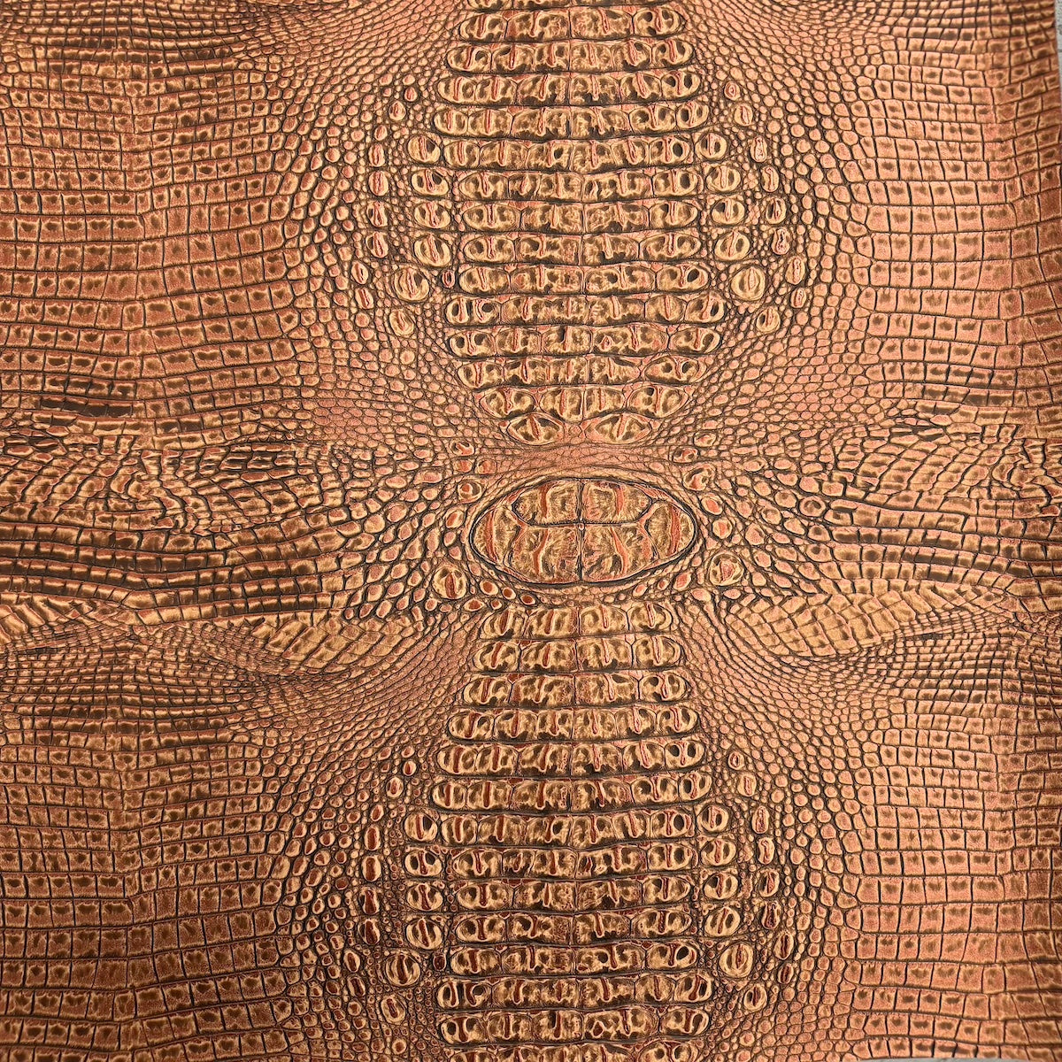 1 Yard Mugger Two Tone Gator Faux Leather Vinyl Fabric