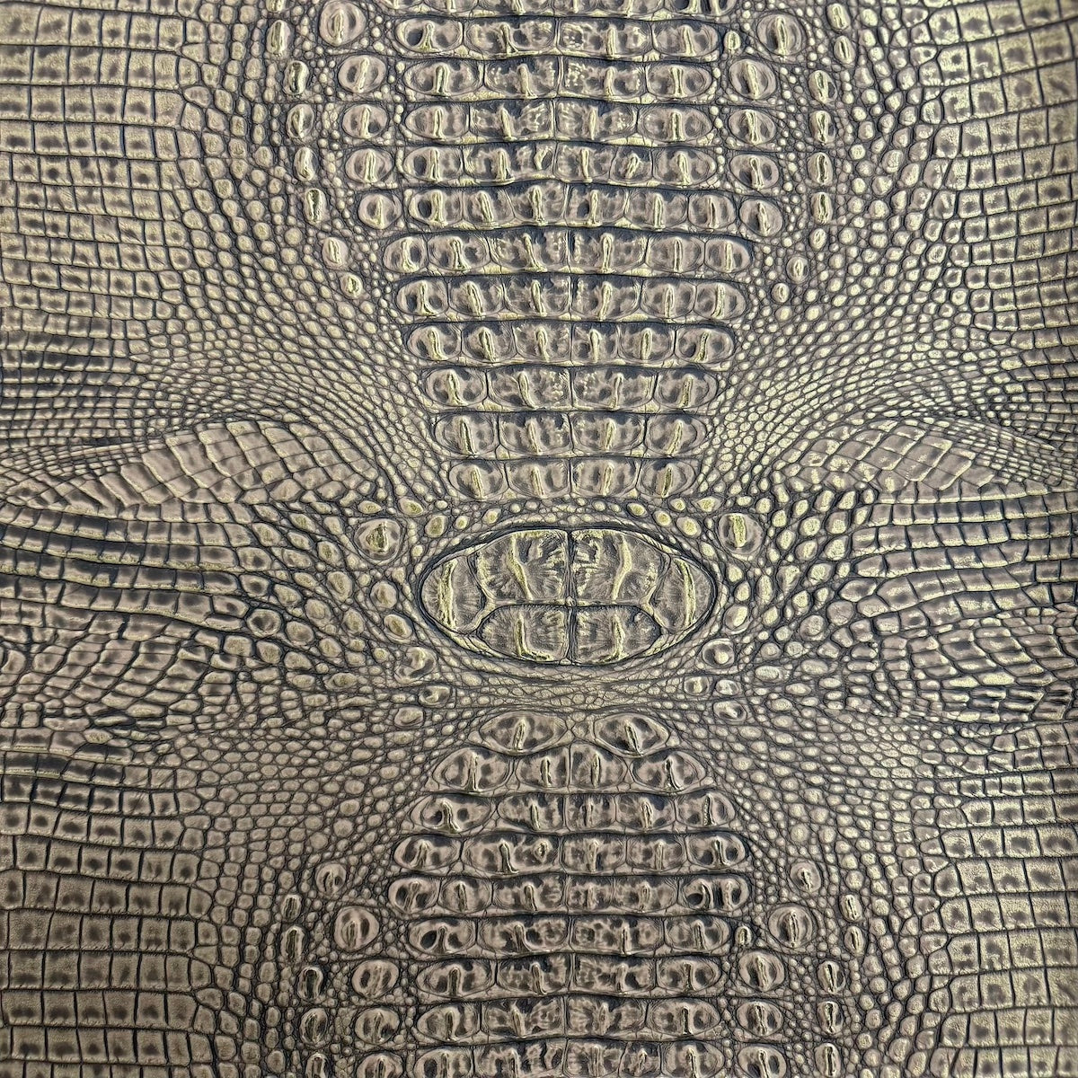 1 Yard Mugger Two Tone Gator Faux Leather Vinyl Fabric