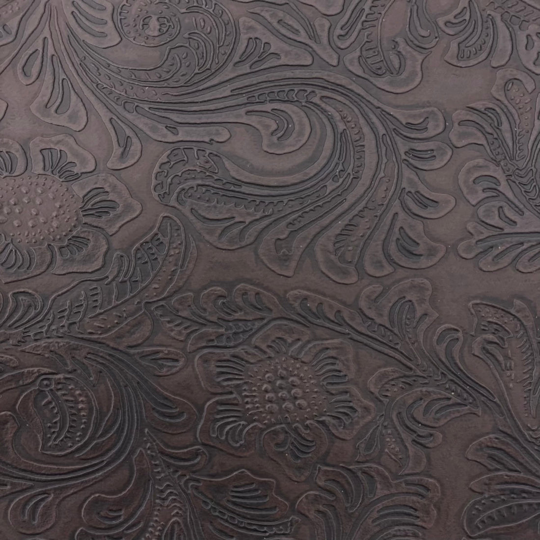 Floral Western Faux Leather PU Fabric 56” Wide Vinyl Material for Wallets, Crafts & Décor