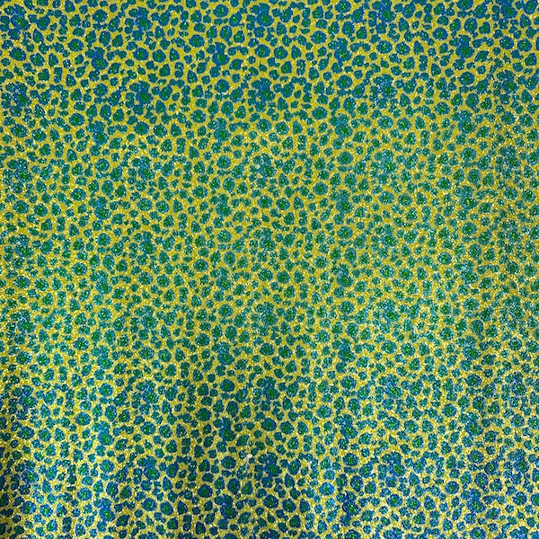1 Yard Leopard Print Glitter Vinyl Fabric Canvas Back, 56" Wide for DIY Handbags & Decor