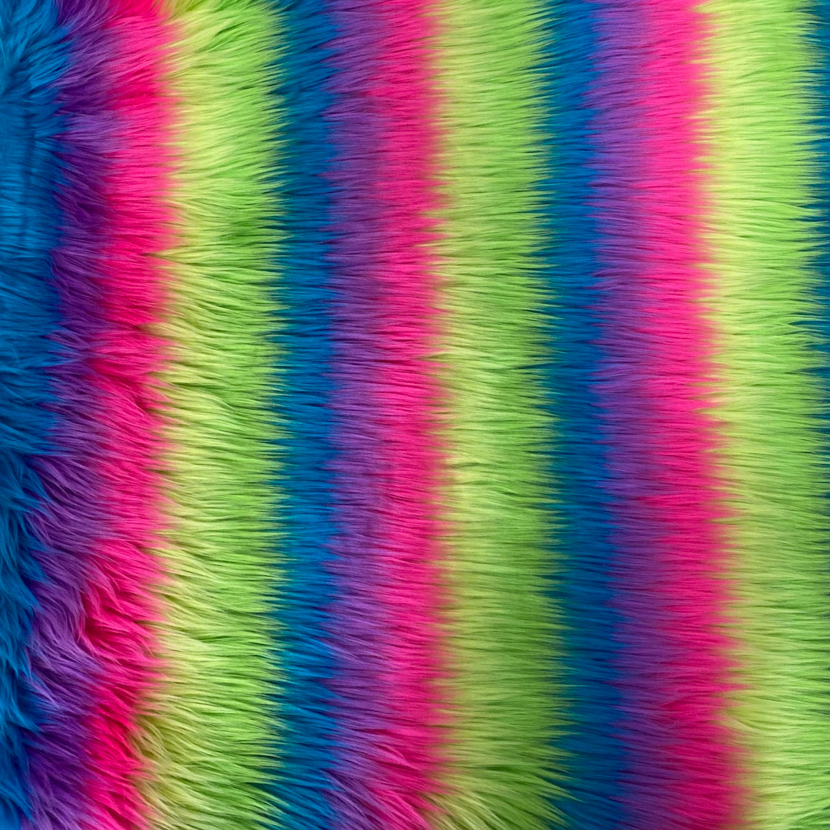 1 Yard Striking Striped Long Pile Faux Fur Fabric 58"/60" Width