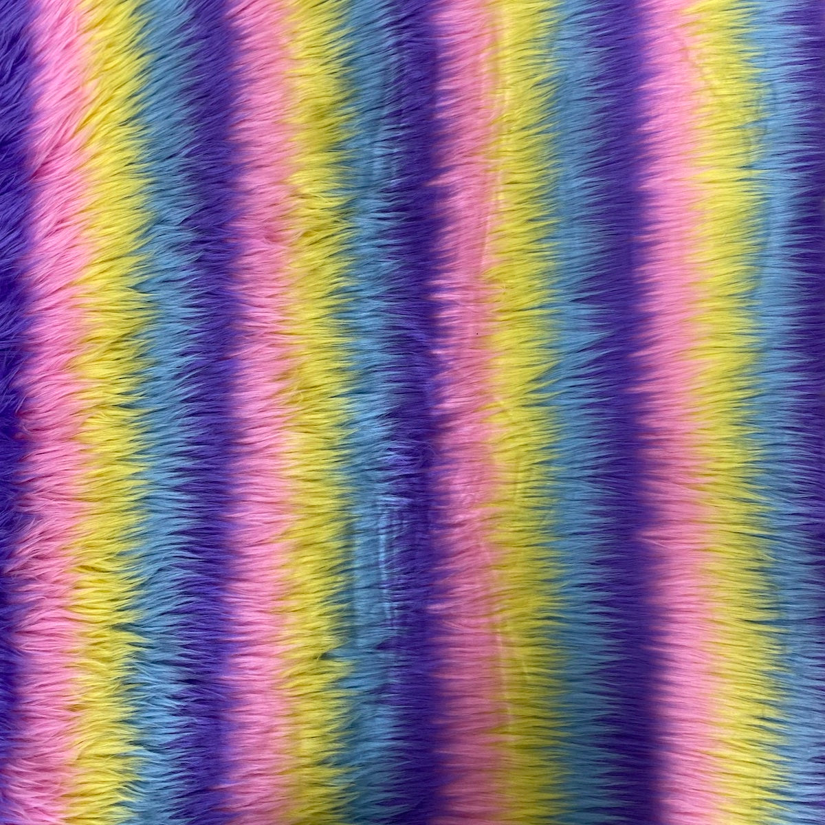 1 Yard Striking Striped Long Pile Faux Fur Fabric 58"/60" Width