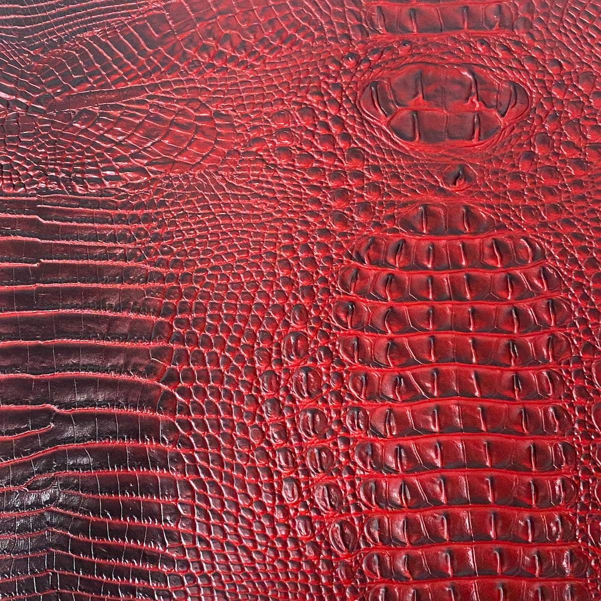 1 Yard Amazon 3D Embossed Gator Faux Leather Vinyl Fabric