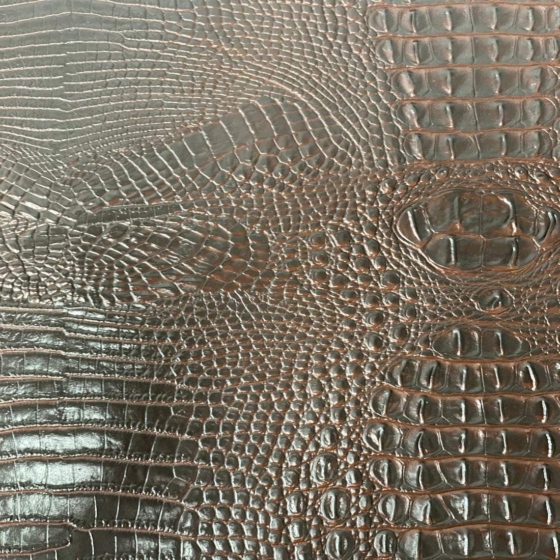 3D Embossed Gator Faux Leather Vinyl Fabric 56" Wide, Heavyweight Upholstery & Décor