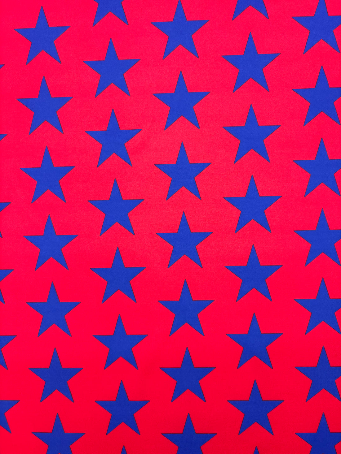 1 Yard Red and Blue Star Print Four Way Stretch Spandex Fabric for Swimwear Leggings Costumes 58"/60" Width