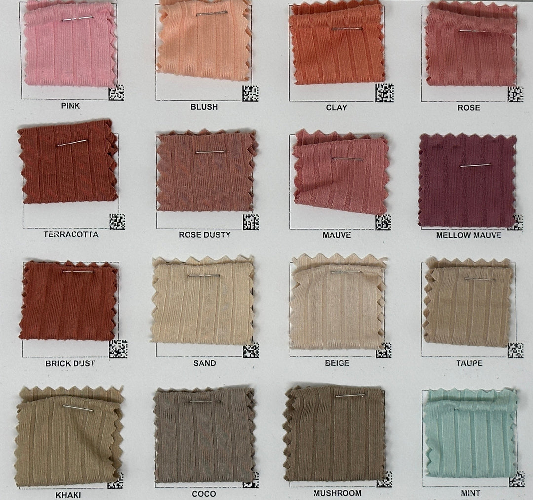 1 Yard 8x3 Yummy Brushed Rib Knit Solid Fabric Soft Stretchy 60 Inch Width