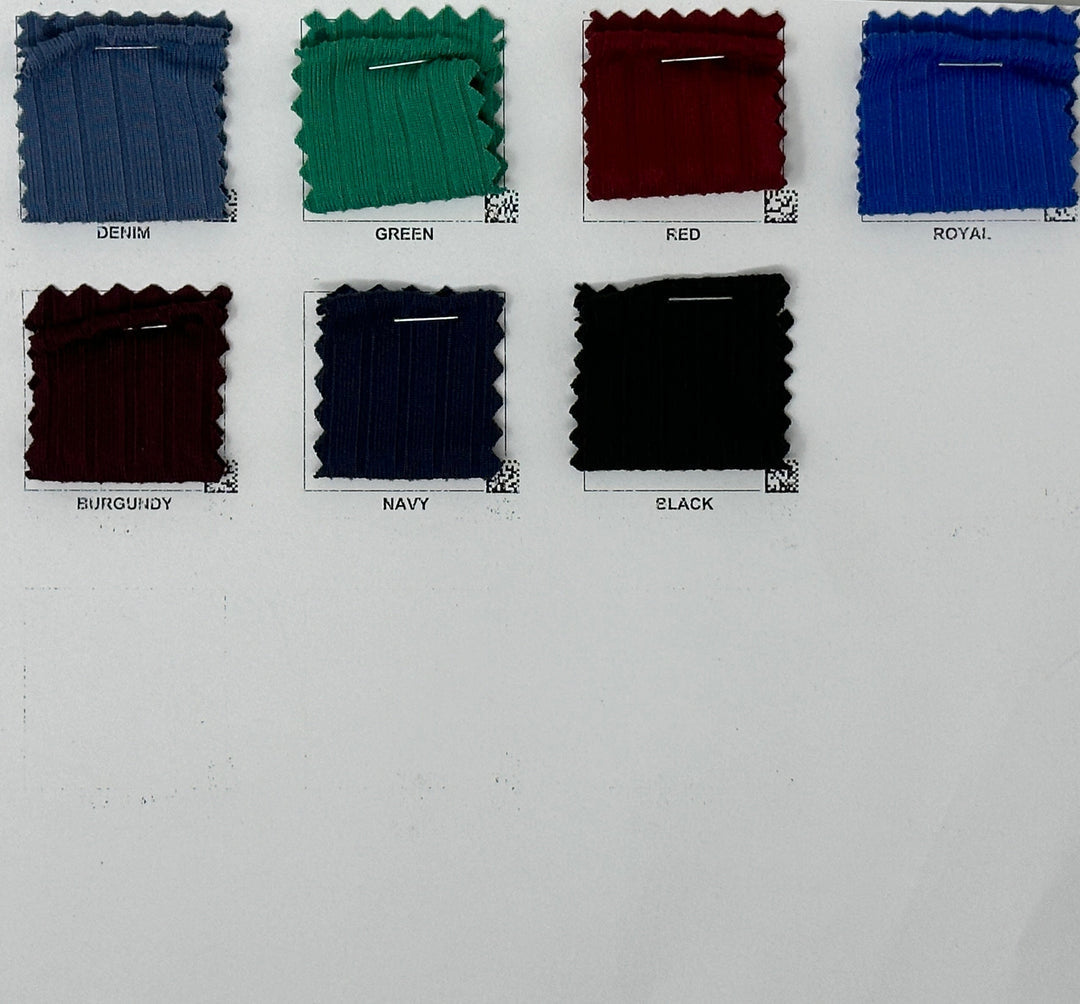 1 Yard 8x3 Yummy Brushed Rib Knit Solid Fabric Soft Stretchy 60 Inch Width