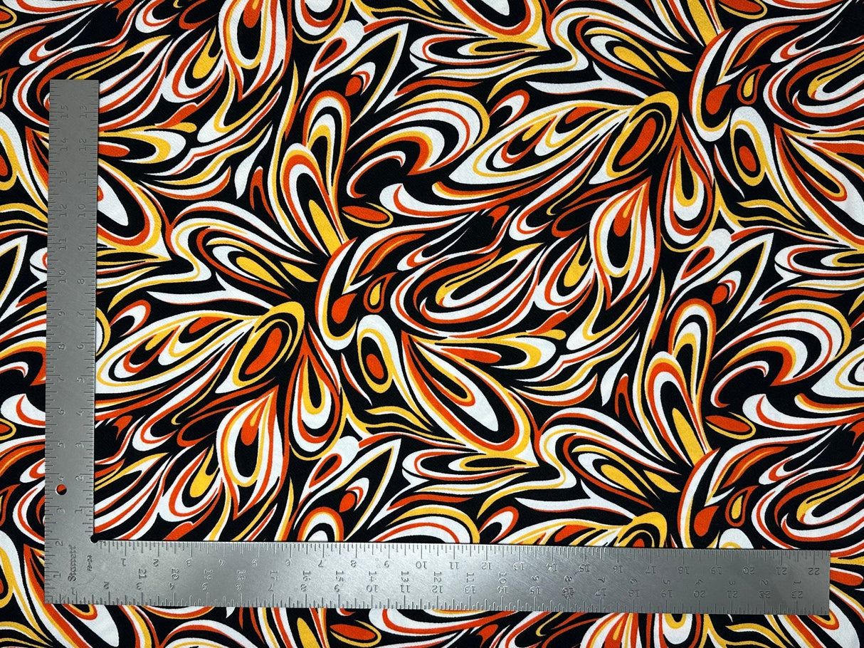 1 yard Liverpool knit geometric print fabric for skirts tops cardigans and crafts 60 inches wide