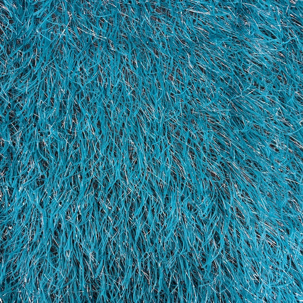 1 Yard Metallic Faux Fur Tinsel Ostrich Feather Fabric