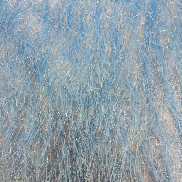 1 Yard Metallic Faux Fur Tinsel Ostrich Feather Fabric