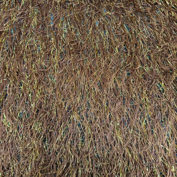 1 Yard Metallic Faux Fur Tinsel Ostrich Feather Fabric