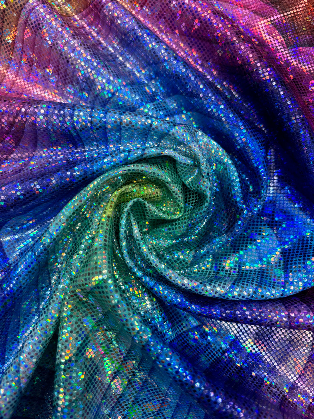 1 Yard Wave Illusion Shattered Glass Spandex 4?way Stretch Fabric Activewear Dancewear 60?inch