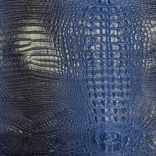 1 Yard Amazon 3D Embossed Gator Faux Leather Vinyl Fabric