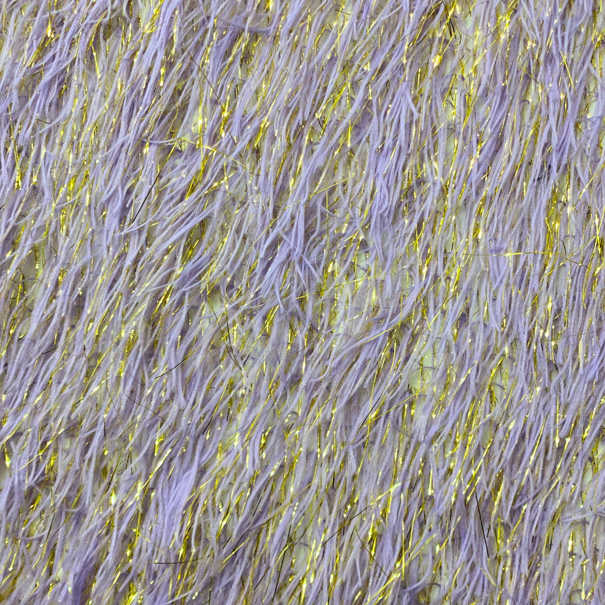 1 Yard Metallic Faux Fur Tinsel Ostrich Feather Fabric