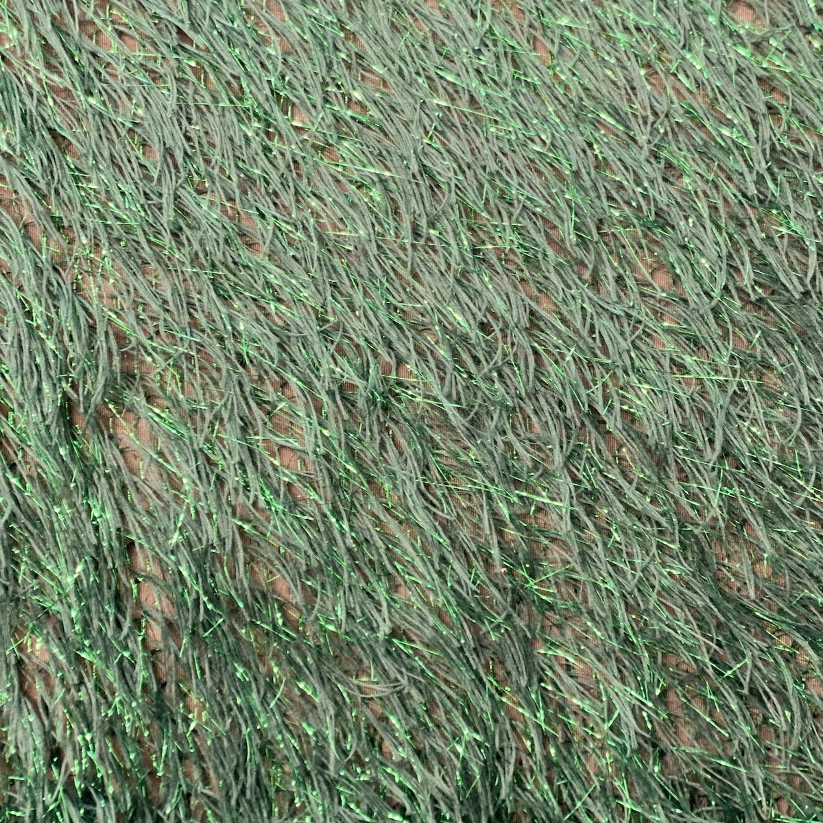 1 Yard Metallic Faux Fur Tinsel Ostrich Feather Fabric