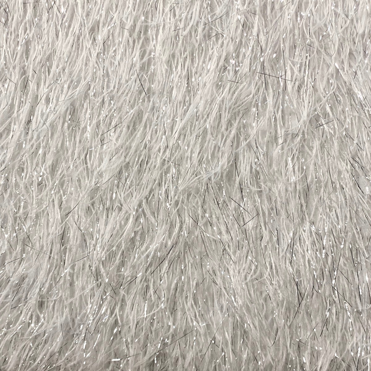 1 Yard Metallic Faux Fur Tinsel Ostrich Feather Fabric