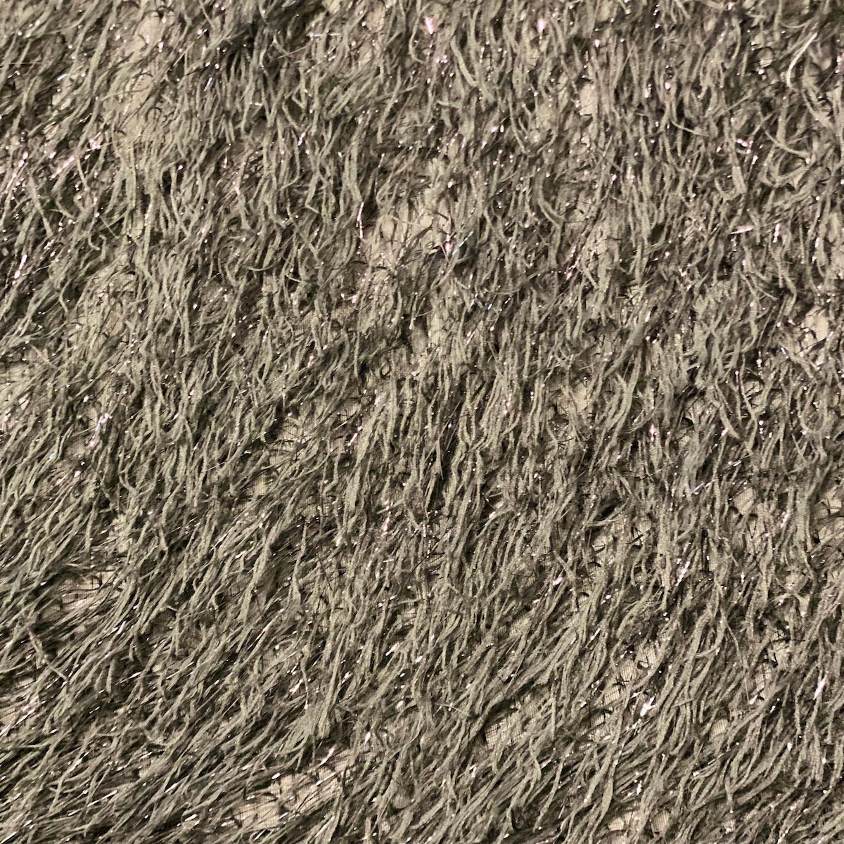 1 Yard Metallic Faux Fur Tinsel Ostrich Feather Fabric