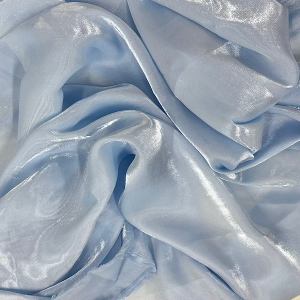 1 Yard Crystalized Reflective Liquid Faux Silk Chiffon Fabric 59" Width