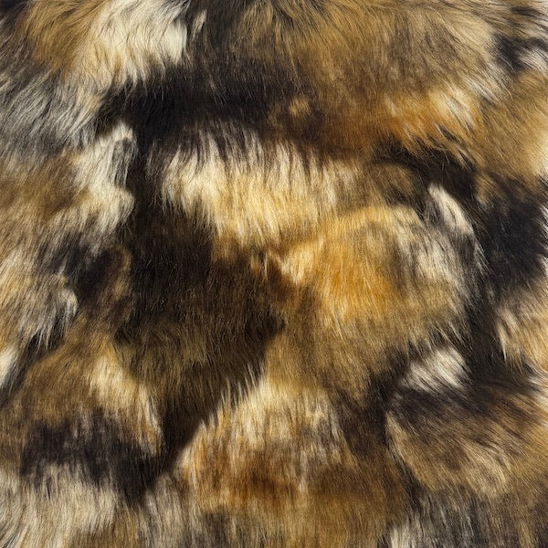 1 Yard Multicolor Patchwork Faux Fur Fabric