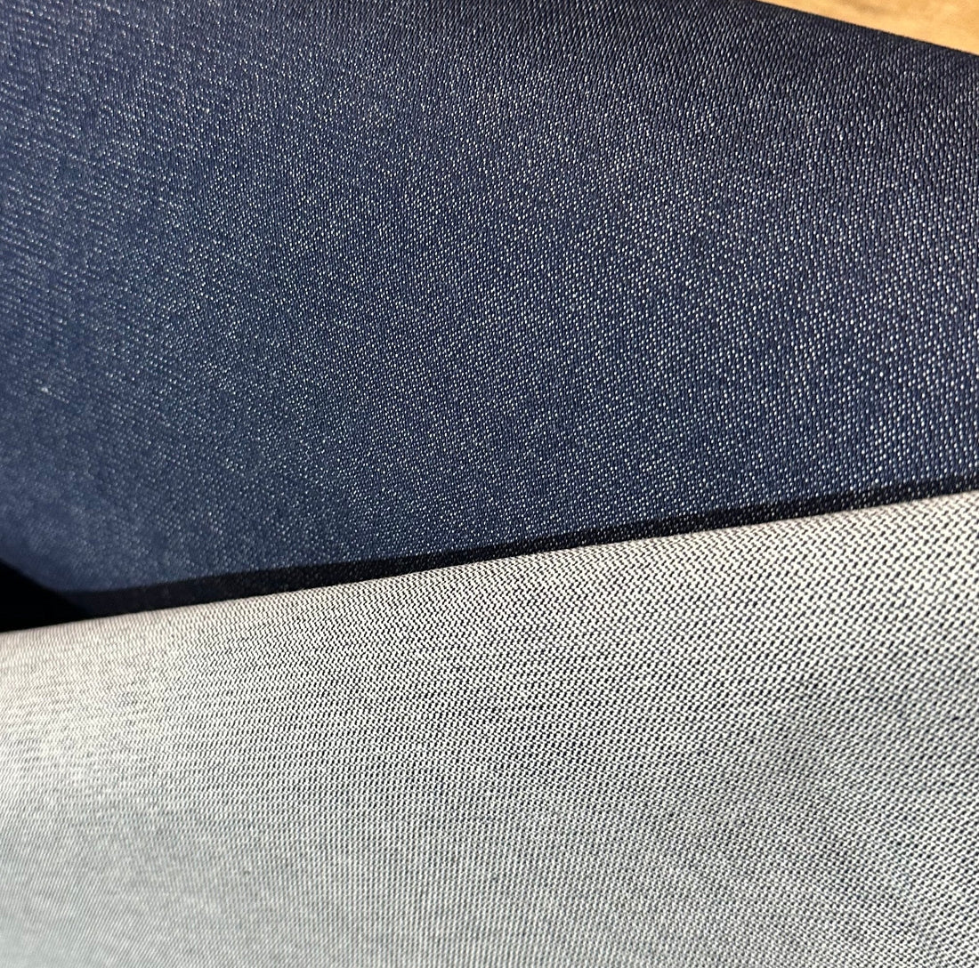 1 Yard USA Made Deep Indigo Denim Fabric 10 oz Ring Spun 100% Cotton, 68" Wide Heavyweight Textile