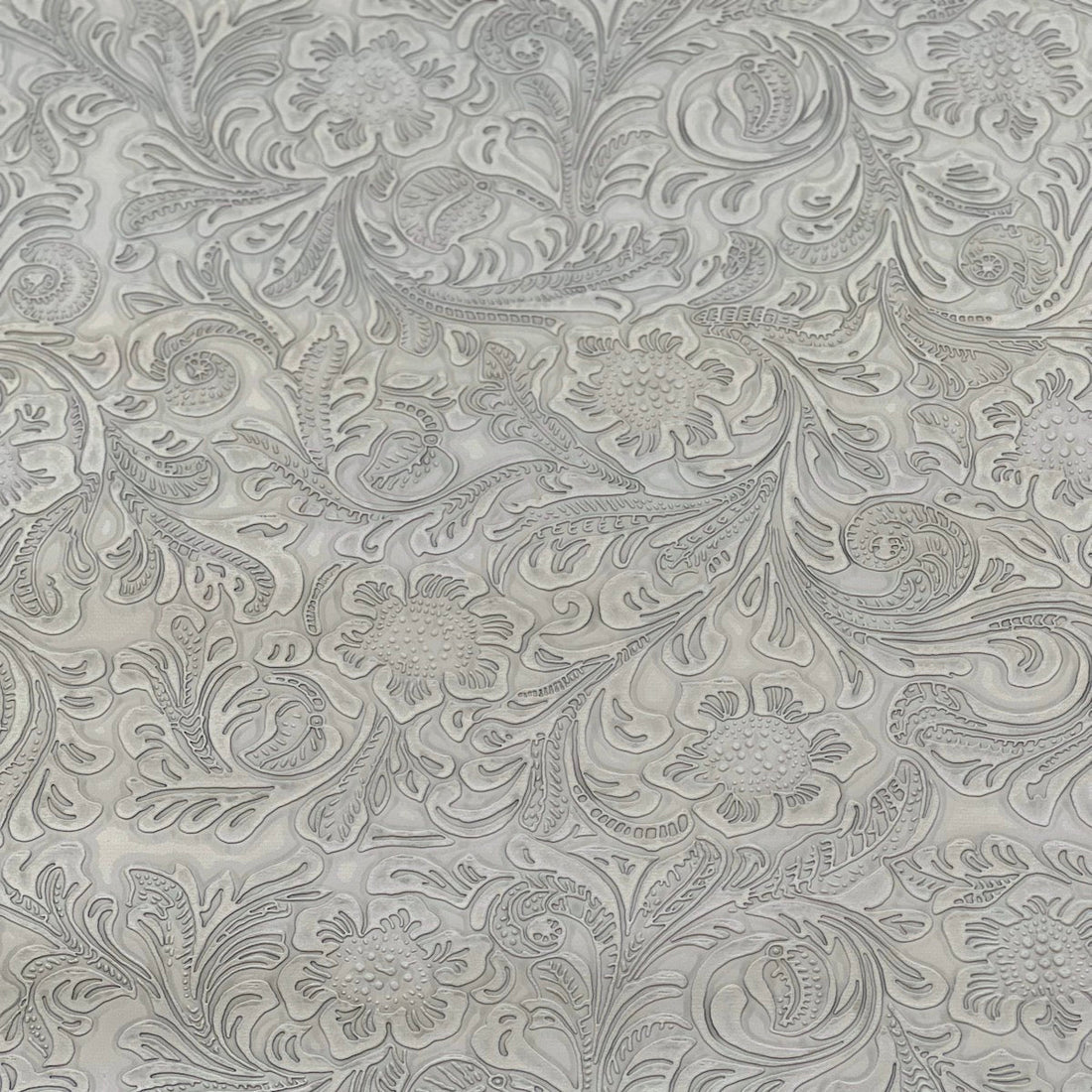 Floral Western Faux Leather PU Fabric 56” Wide Vinyl Material for Wallets, Crafts & Décor