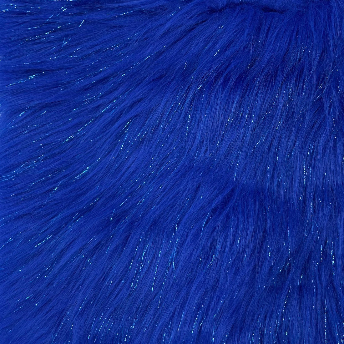 1 Yard 60" Sparkly Tinsel Faux Fur Fabric Shaggy Long Pile Glitter Fur for Costumes & Crafts