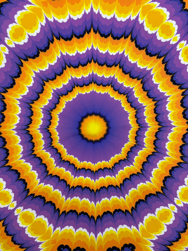 1 Yard Purple Tie Dye Illusion Four Way Stretch Spandex Fabric for Swimwear Leggings Costumes 58"/60" Width