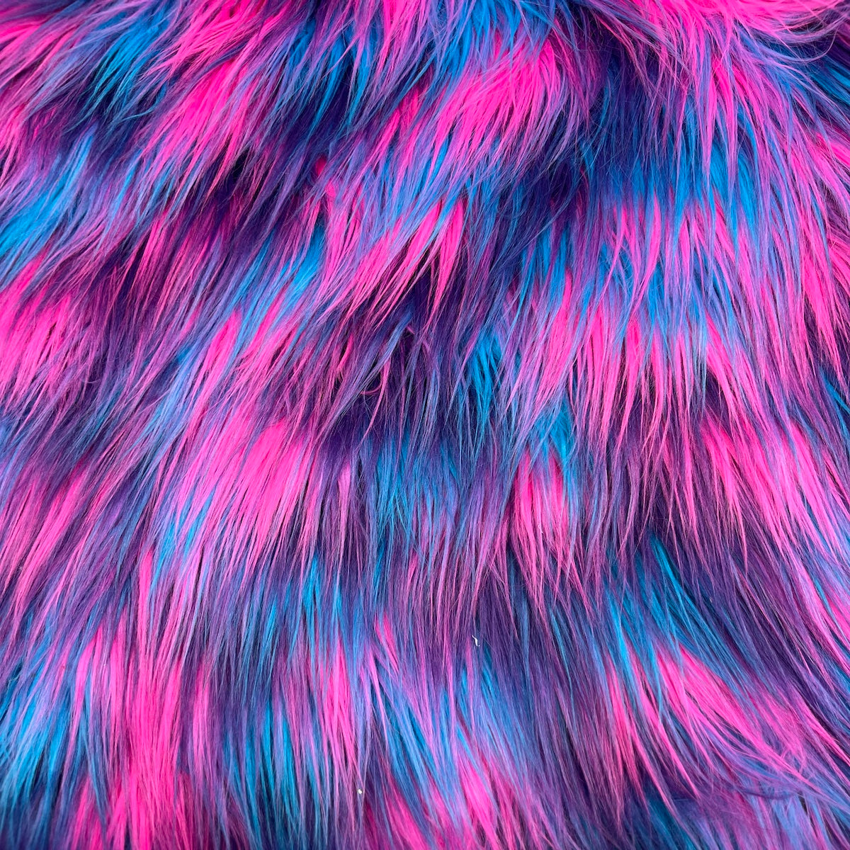 1 Yard Three Tone Shaggy Faux Fur Fabric 70% Acrylic 30% Polyester
