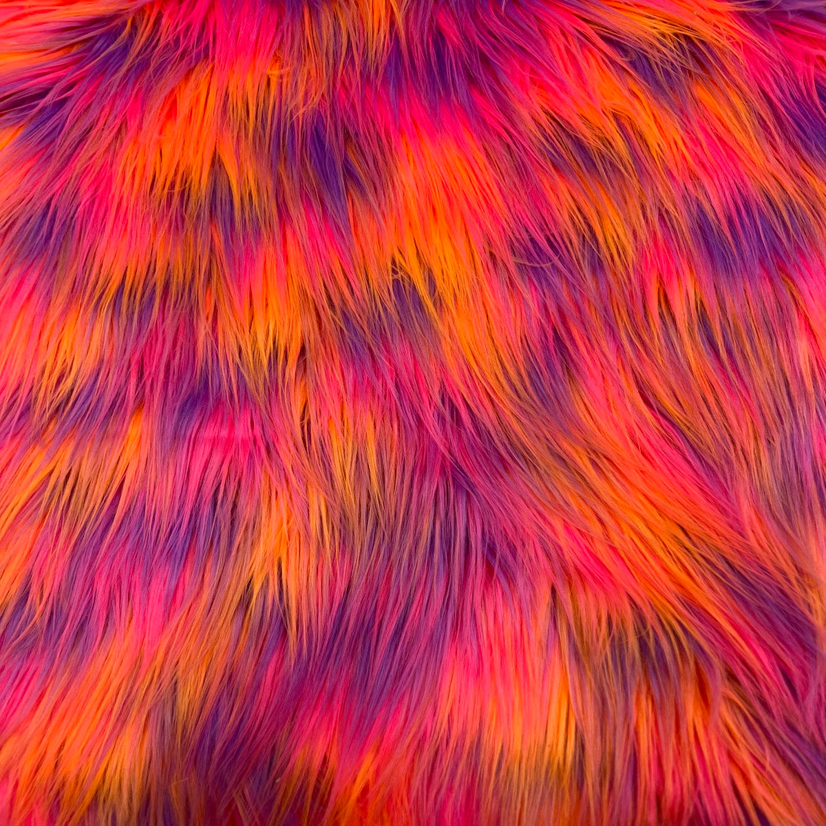 1 Yard Three Tone Shaggy Faux Fur Fabric 70% Acrylic 30% Polyester