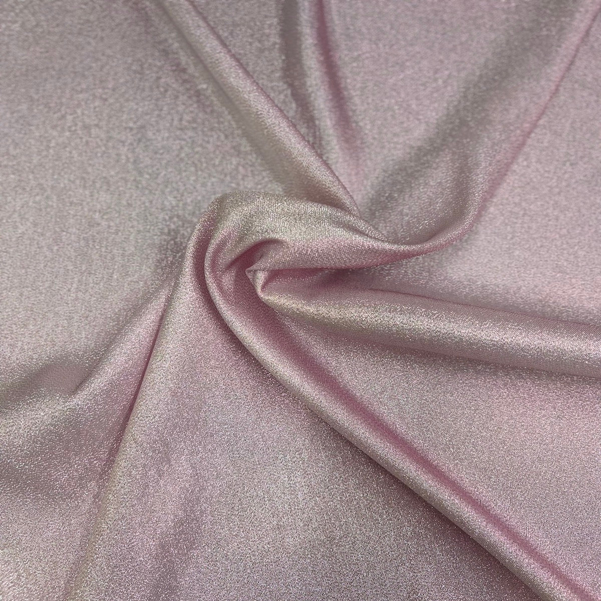 1 Yard Iridescent Glitter Lurex Faux Satin Fabric 100% Polyester