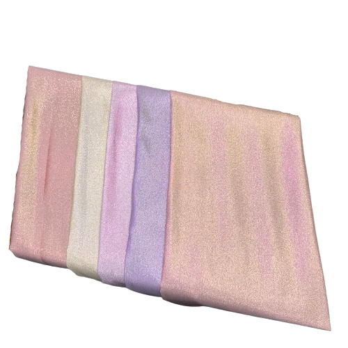 1 Yard Iridescent Glitter Lurex Faux Satin Fabric 58" Wide Shiny Polyester for Apparel & Decor