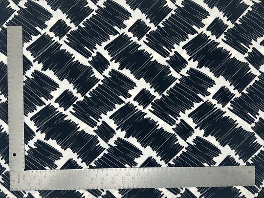 1 Yard ITY Knit Geometric Fabric – Lightweight Stretch Fabric with Bold Print for Apparel Projects 58" 60" Width