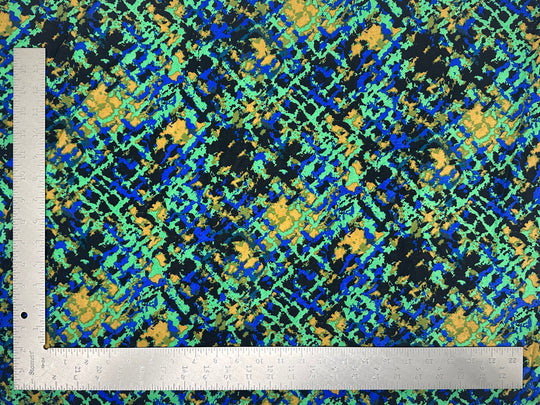 1 yard ITY geometric knit fabric – stretch spandex polyester fabric for dresses, tops, and skirts 58" 60" Width