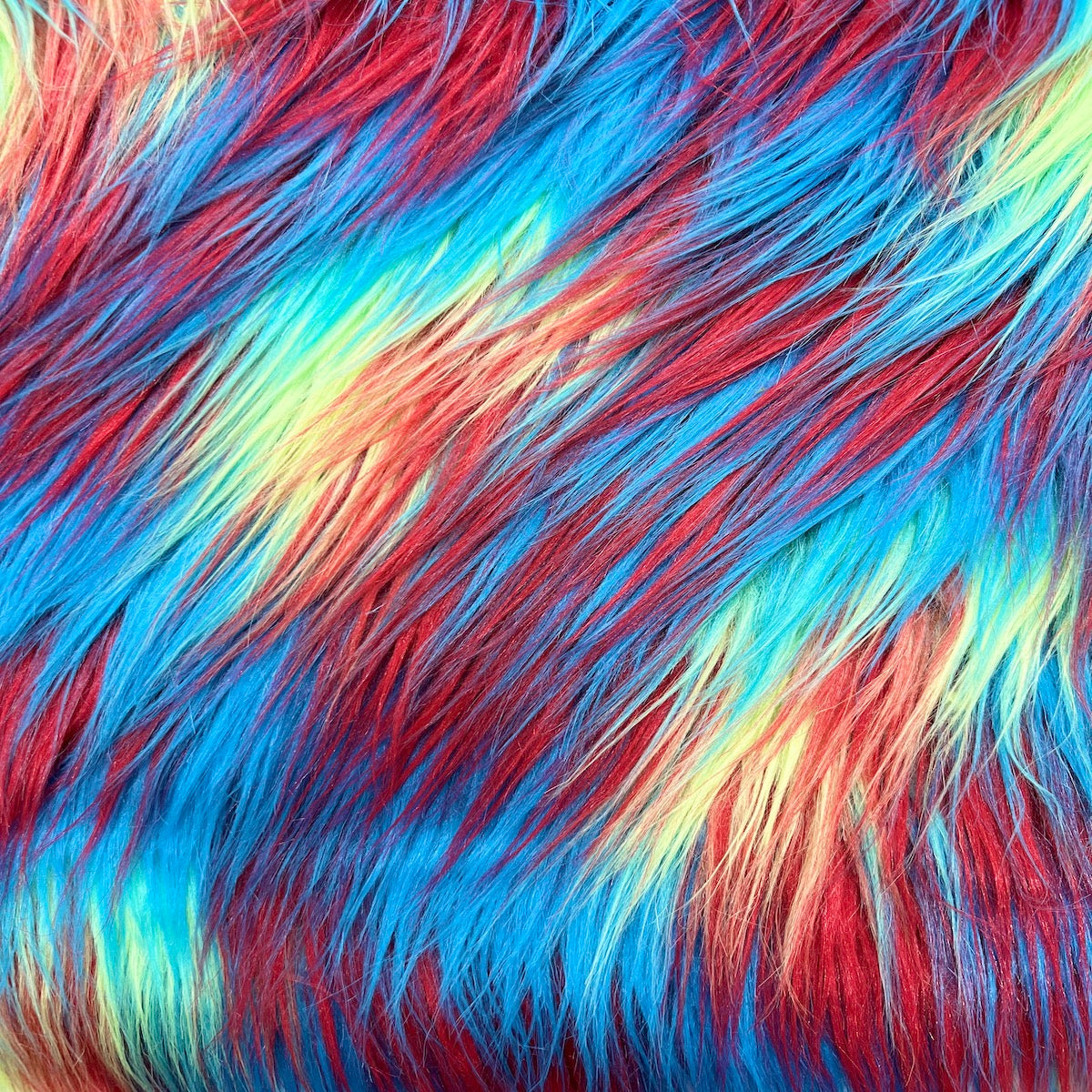 1 Yard Three Tone Shaggy Faux Fur Fabric 70% Acrylic 30% Polyester