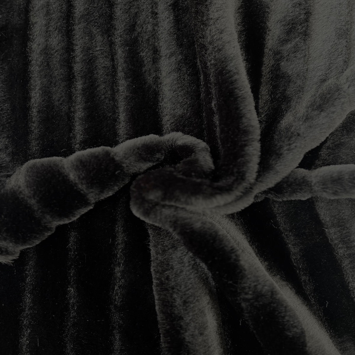 1 Yard Striped Rabbit Soft Plush Short Pile Faux Fur Fabric