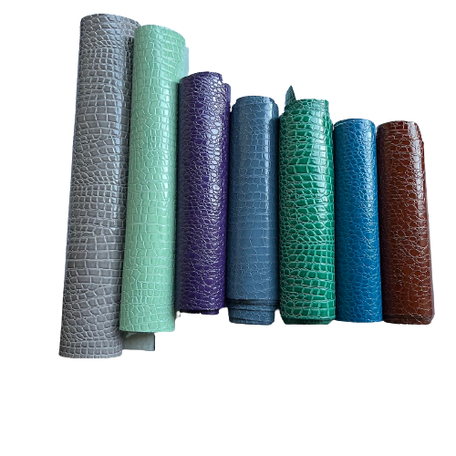 1 Yard Faux Crocodile Vinyl Fabric 100% Polyester