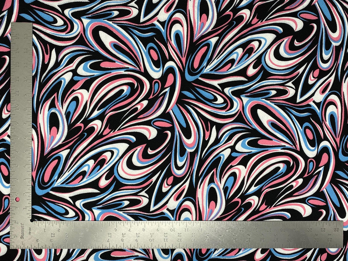 1 yard Liverpool knit geometric print fabric for skirts tops cardigans and crafts 60 inches wide