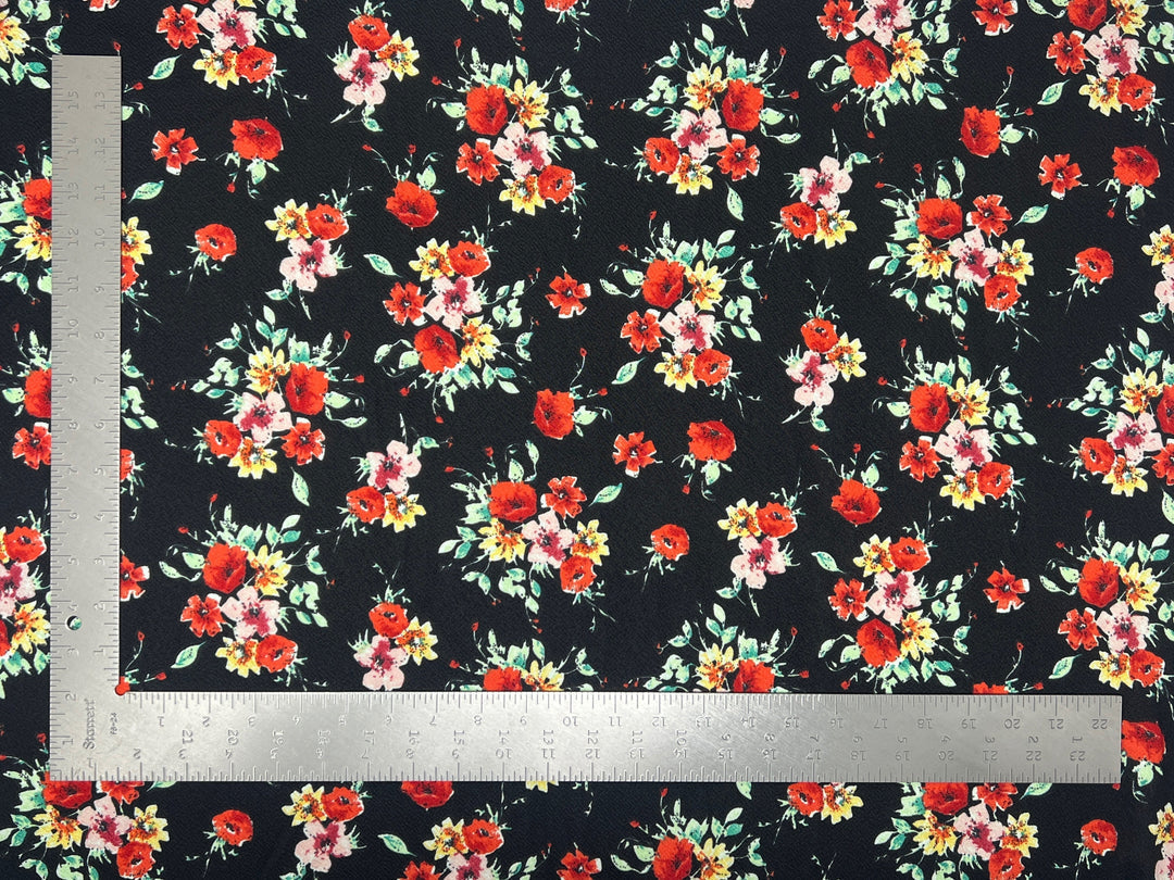 1 Yard ITY Knit Animal Print Fabric with Sequins Stretch Drapey Material 60 Inch Width