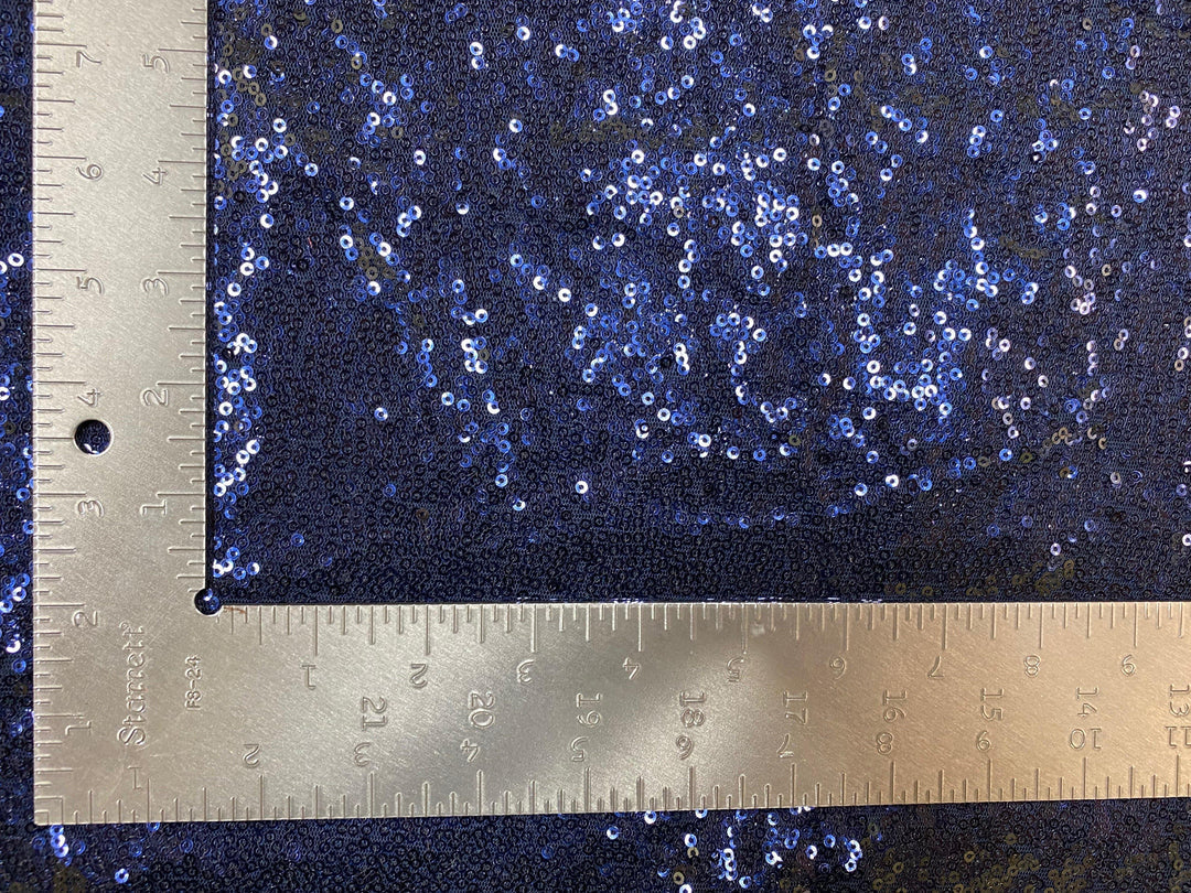1 Yard 3mm Mini Shiny Sequins on Poly Spandex Mesh Fabric Sparkly Stretch 60 Inch Width