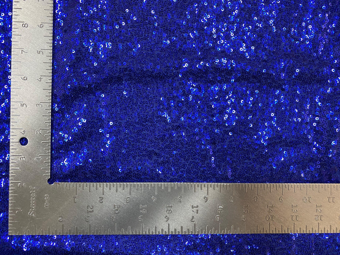 1 Yard 3mm Mini Shiny Sequins on Poly Spandex Mesh Fabric Sparkly Stretch 60 Inch Width