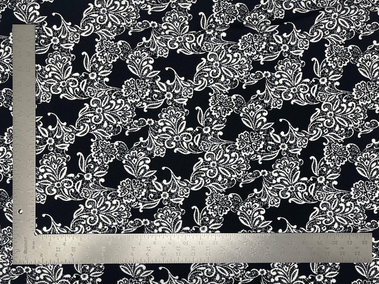 1 yard Liverpool knit floral print fabric with stretch for dresses tops skirts blouses 60 inches wide