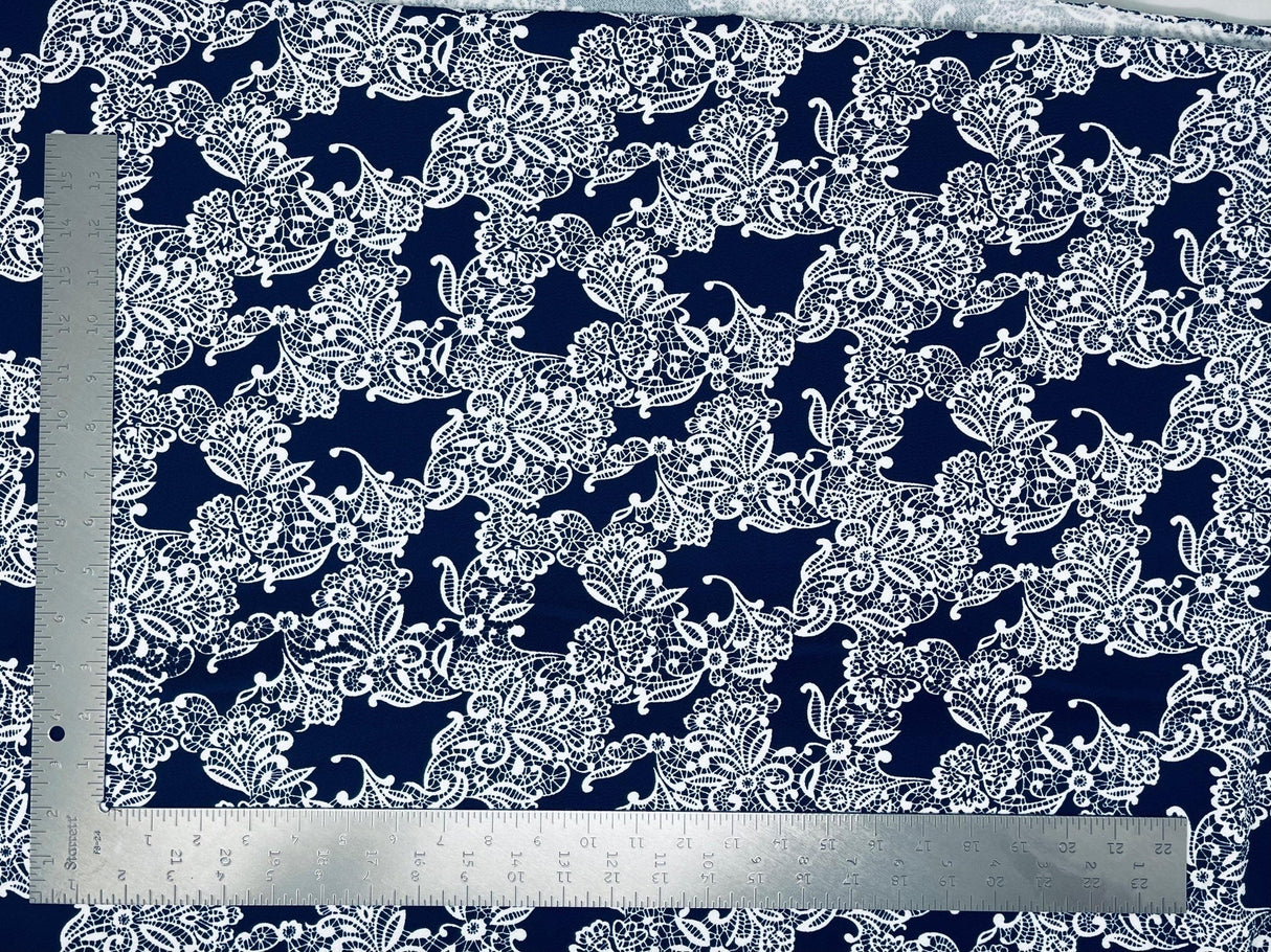 1 yard Liverpool knit floral print fabric with stretch for dresses tops skirts blouses 60 inches wide