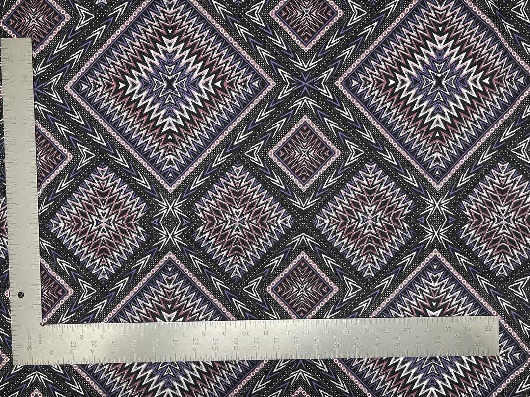 1 Yard ITY Knit Geometric Print Fabric for Apparel and Accessories 60 Inches Wide